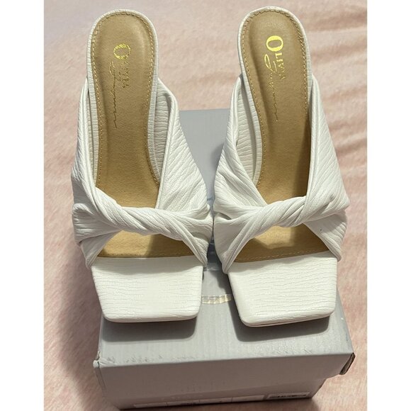 Olivia Ferguson • Emory • Open Toe Heels • Size 7 • *Never Worn* NWT • White - Picture 3 of 4